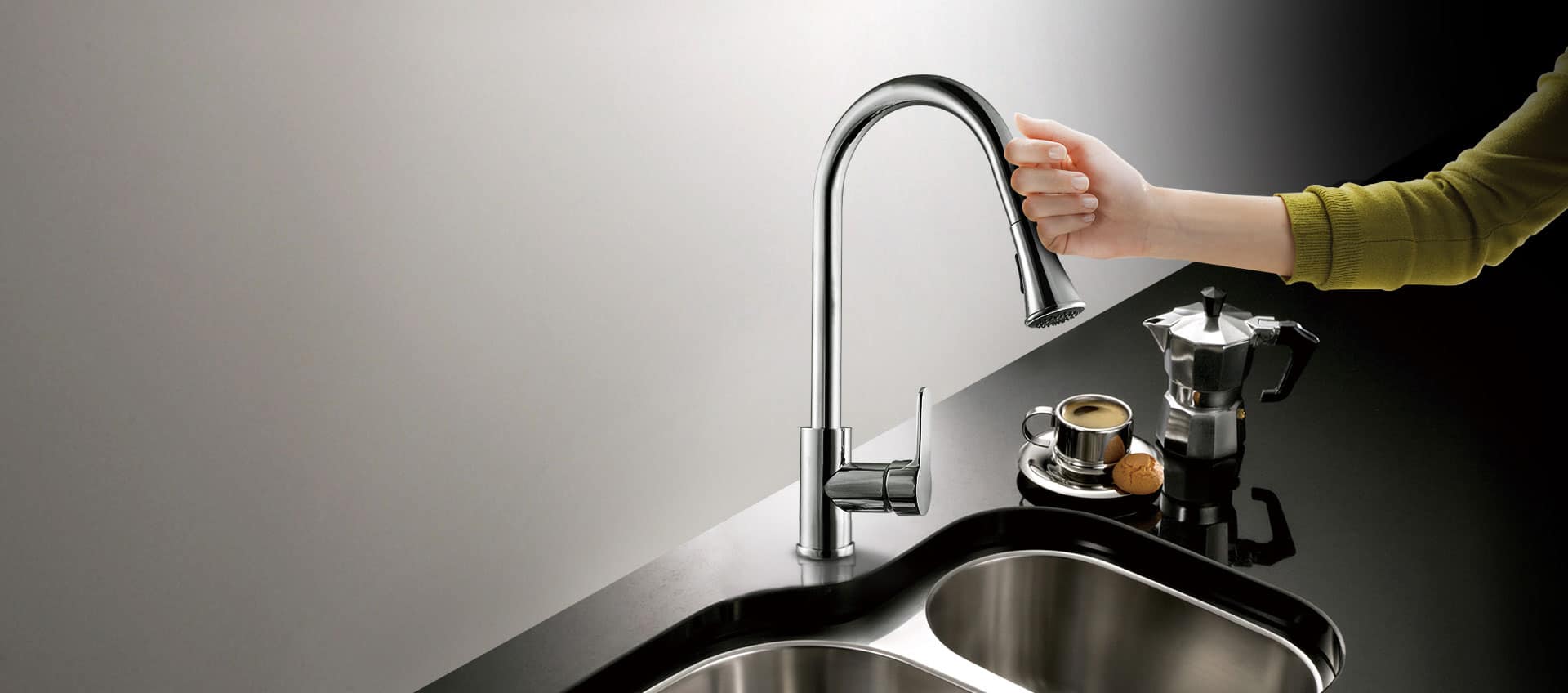 touch sensor kitchen sink faucet pull out