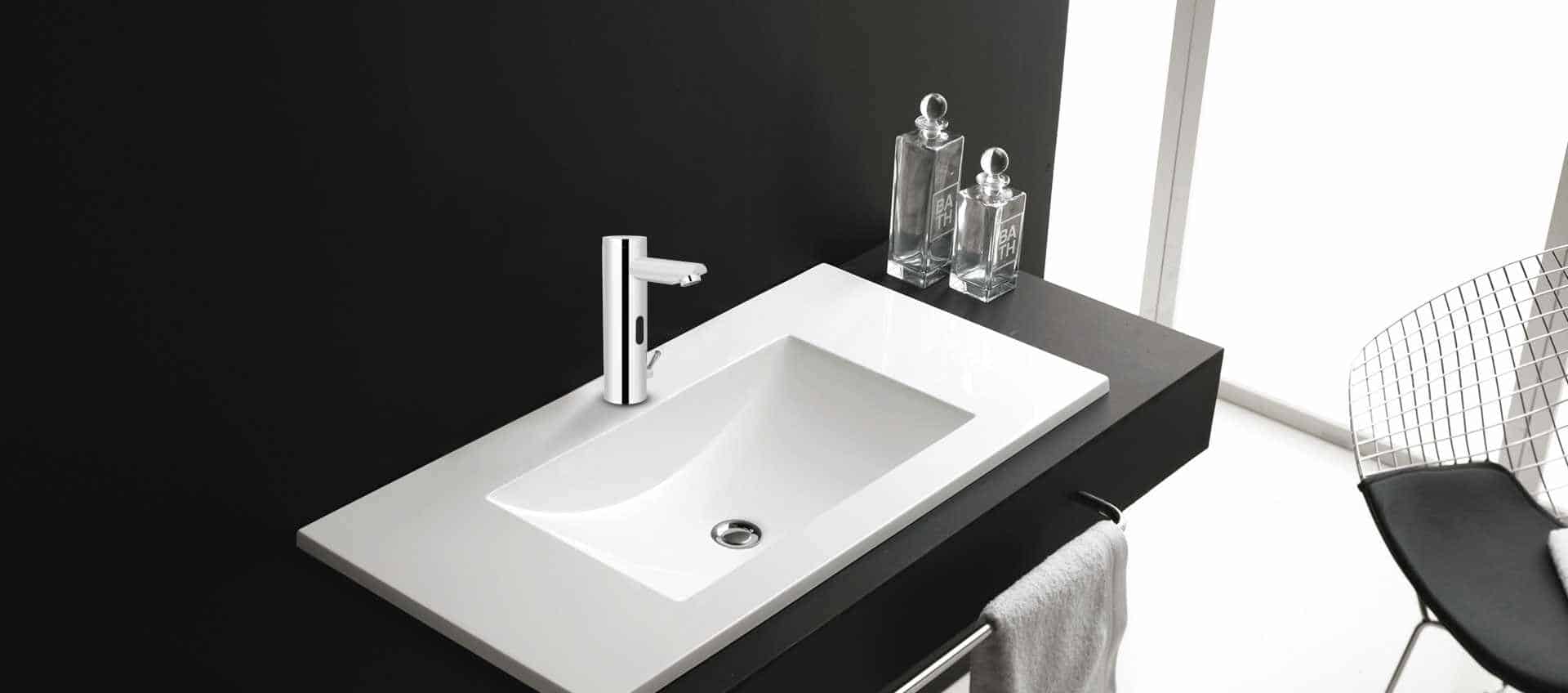 Touchless Bathroom Faucet With Handle Motion Sensor KEGE   All In One Sensor Faucets Solution 